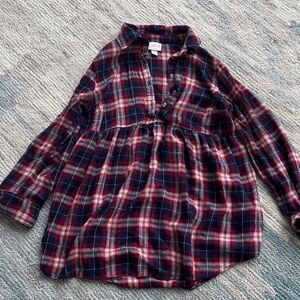 Plaid Maternity Shirt